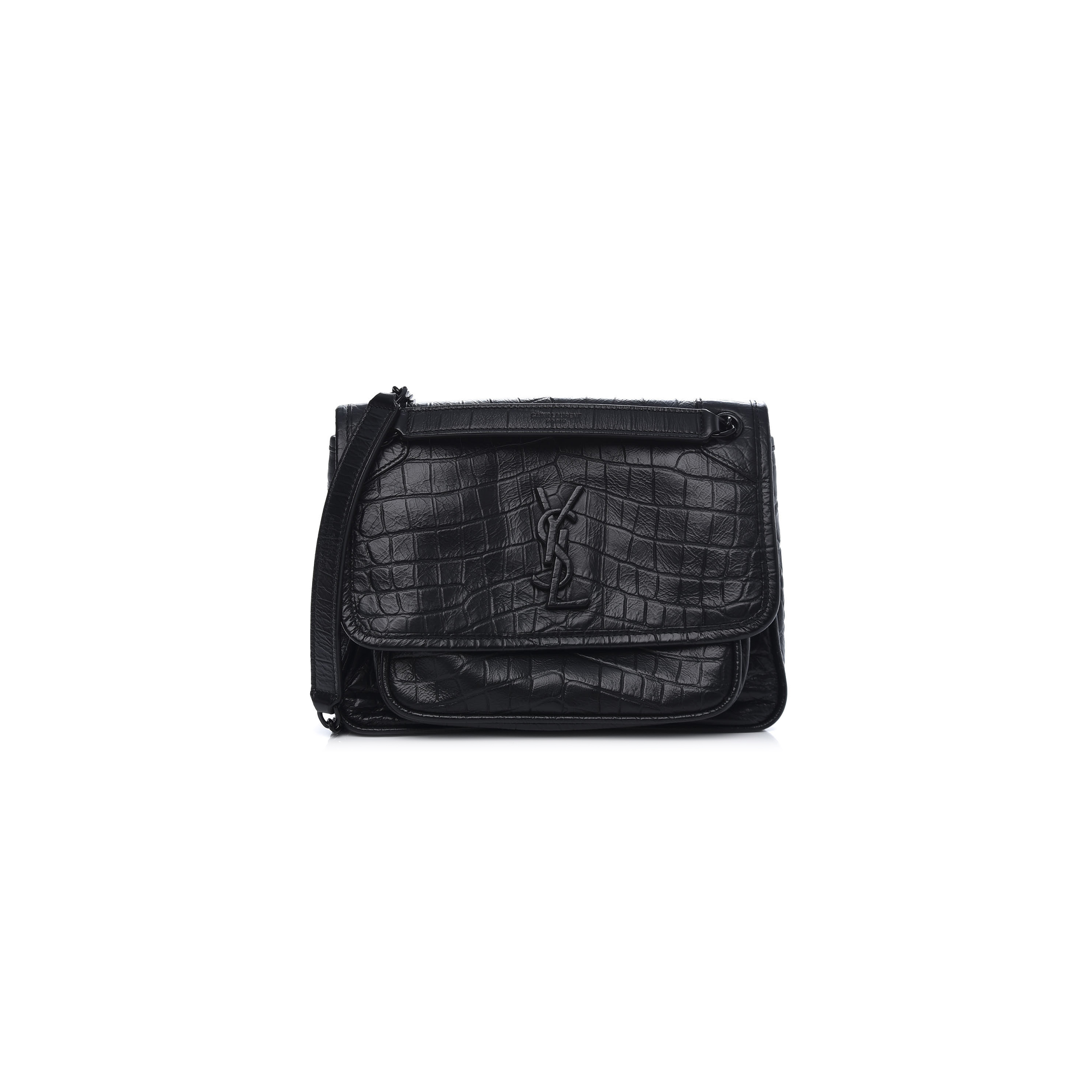 YSL NIKI BABY CHAIN BAG IN CALFSKIN CROCODILE EMBOSSED 633160 (21*16*7.5cm)